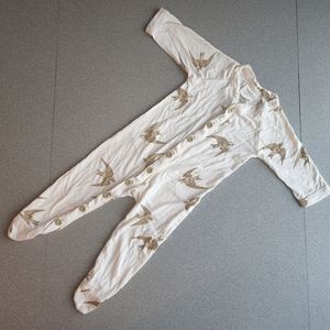 Kate Quinn The Woods golden bird raglan footie 3-6 months